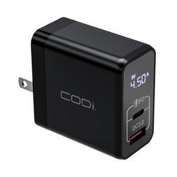 30W Dual Port Wall Charger, USB-C & USB-A Outputs