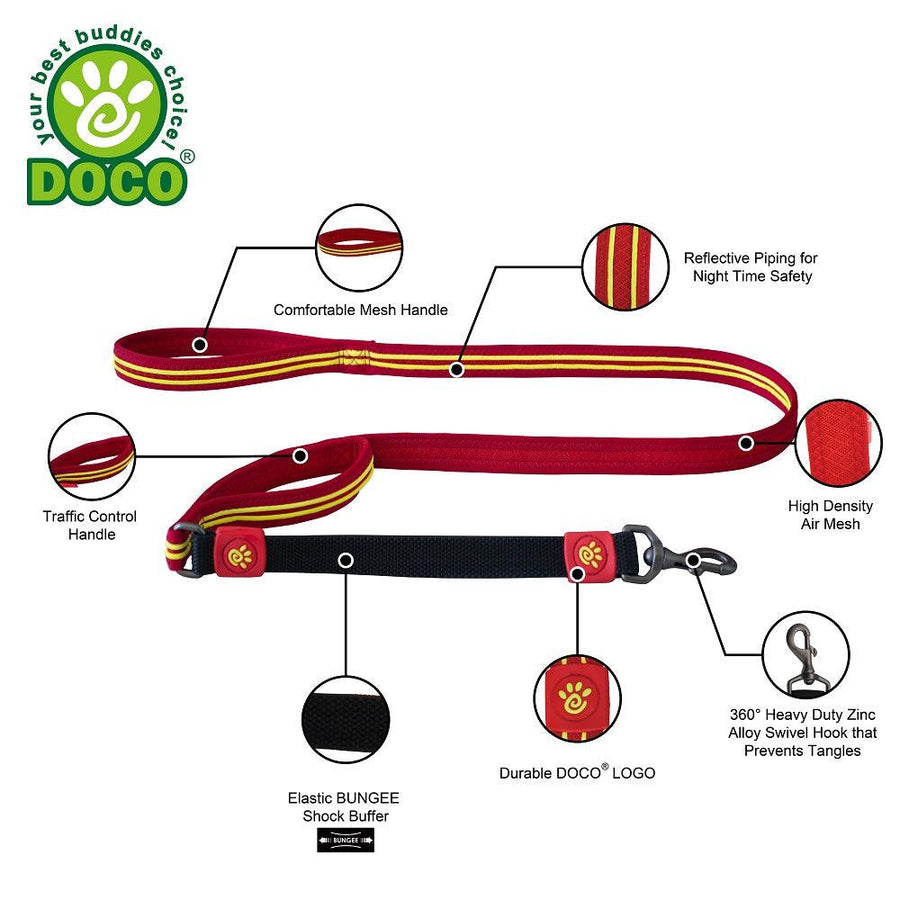 DOCO® Solar Mesh Bungee Dog Leash